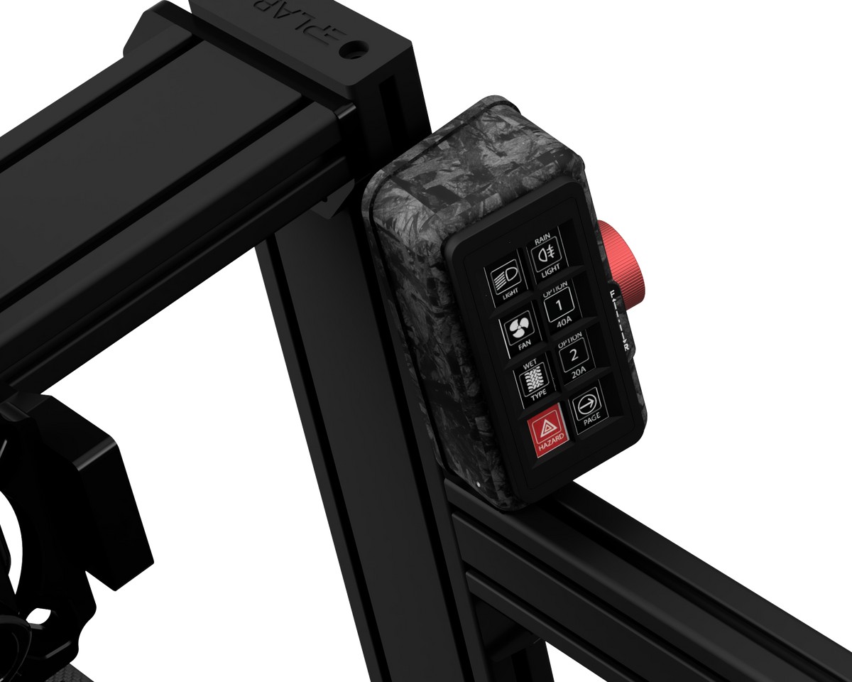 EPLAB BB2.2 CUP mounted on a cockpit upright with labelled buttons