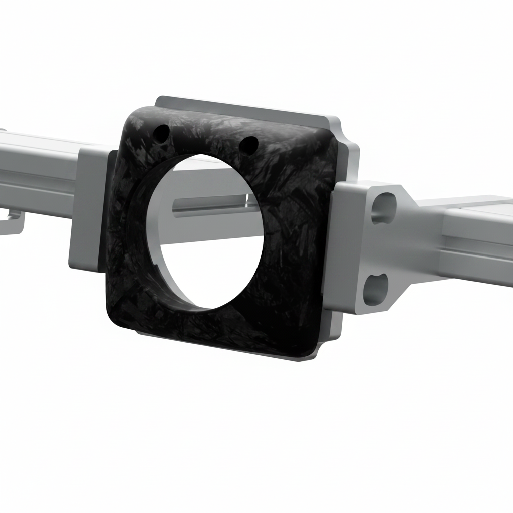 EPLAB Carbon Hub forged carbon-look wheelbase cover positioned on aluminium cockpit profiles