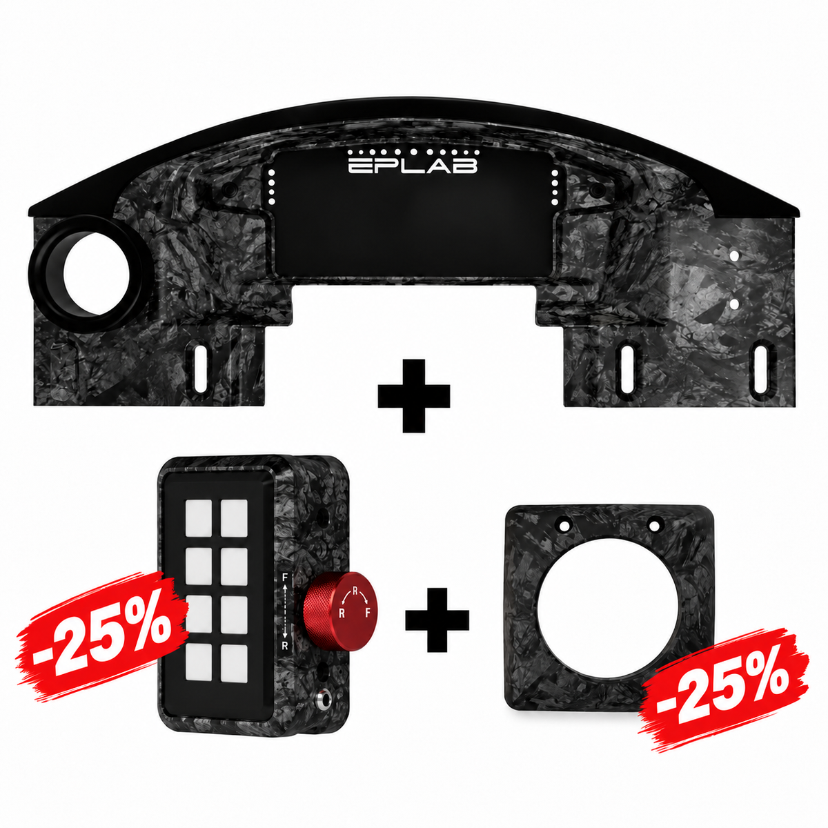 EPLAB FC992.2 bundle graphic with BB2.2 CUP and Carbon Hub showing 25 percent accessory discounts