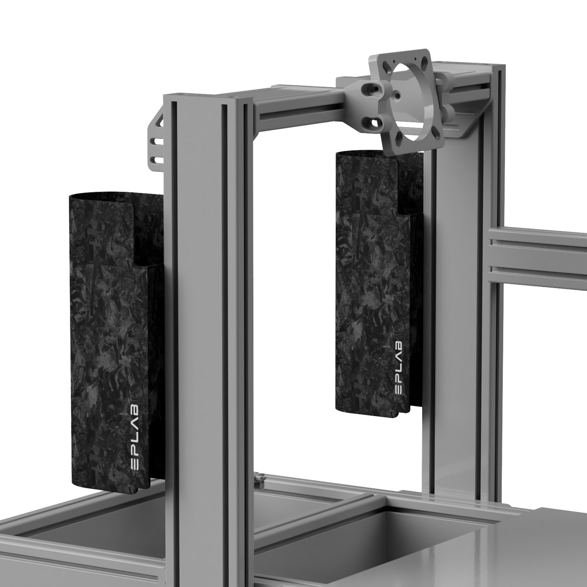EPLAB Wind System Cover: Forged carbon-look covers mounted on vertical aluminium profiles